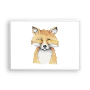 Affiche dans un cadre blanc - Poster - Humeurs de renard - 100x70 cm