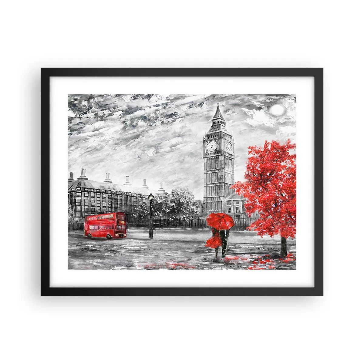 Affiche dans un cadre noir - Poster - Une journée passionnante - 50x40 cm