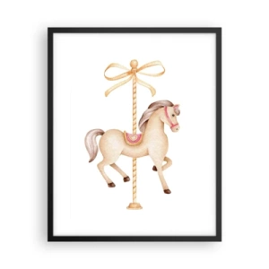 Affiche dans un cadre noir - Poster - Un trot gracieux - 40x50 cm