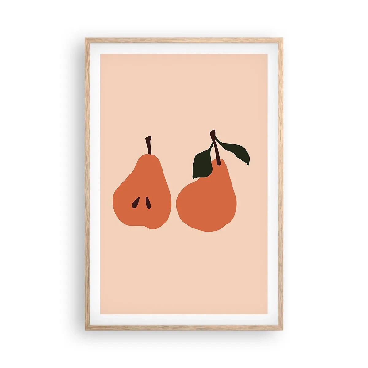 Affiche dans un chêne clair - Poster - La douceur elle-même - 61x91 cm