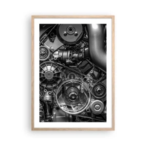 Affiche dans un chêne clair - Poster - Poésie mécanique - 50x70 cm