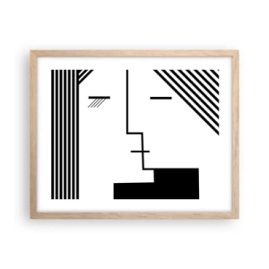 Affiche dans un chêne clair - Poster - Juste un baiser - 50x40 cm
