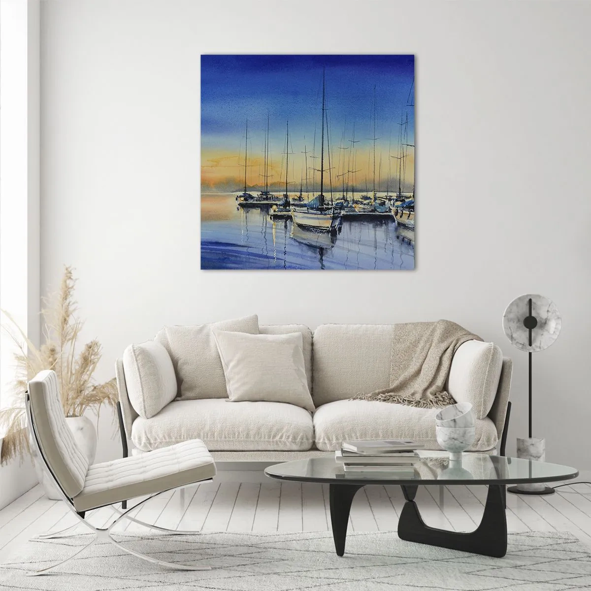 Impression sur verre - Image sur verre - Fin d'une belle journée - 60x60 cm