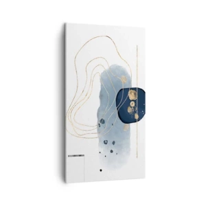 Impression sur toile - Image sur toile - Fantaisie bleu et or - 45x80 cm