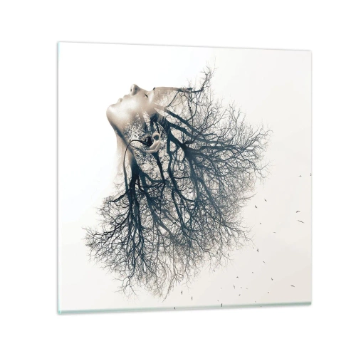 Impression sur verre - Image sur verre - Écouter le murmure des arbres - 60x60 cm