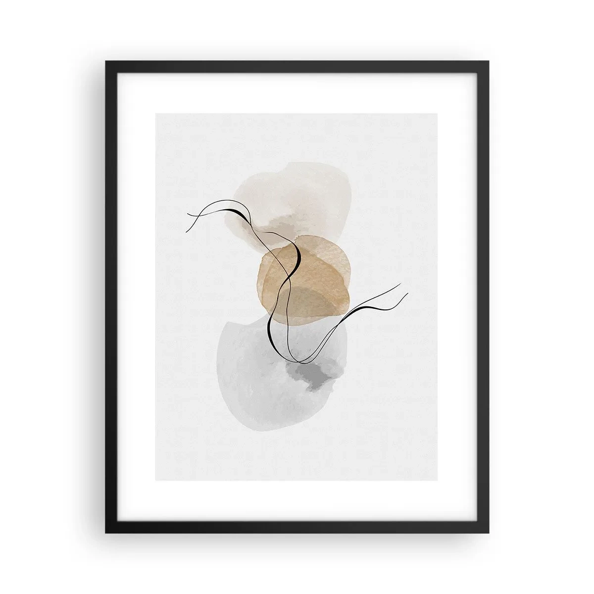 Affiche dans un cadre noir - Poster - Perles d'air - 40x50 cm