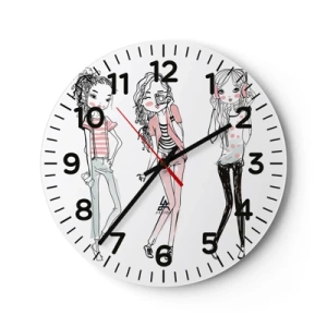Horloge murale - Pendule murale - On va s'amuser - 40x40 cm
