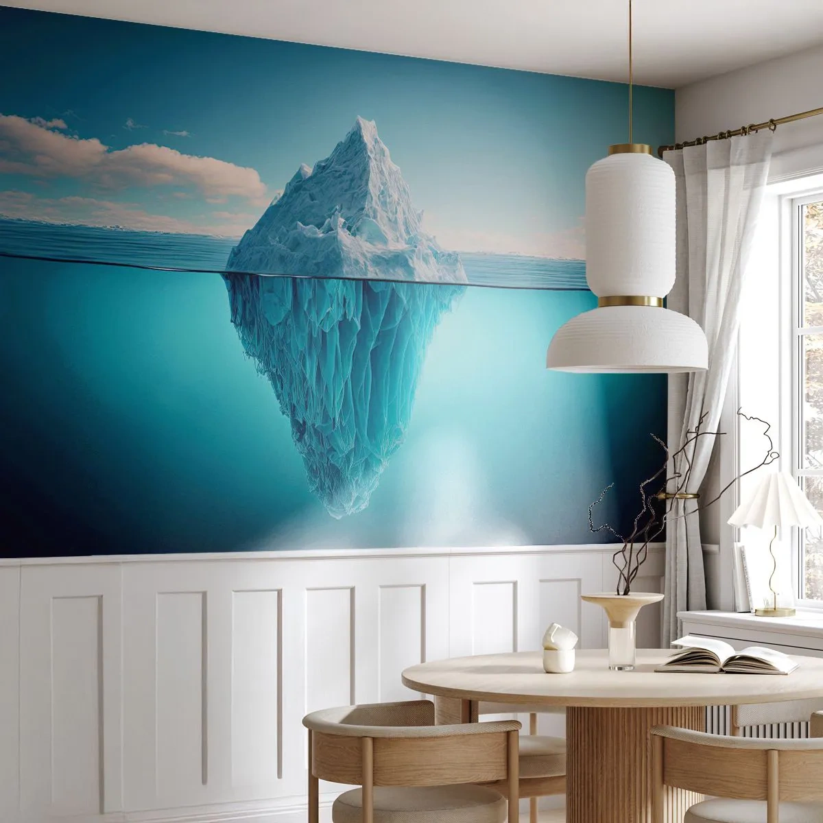 Papier Peint Photo Premium Sand - Reine de Glace - Iceberg, Eau, Glacier - 100x70 cm