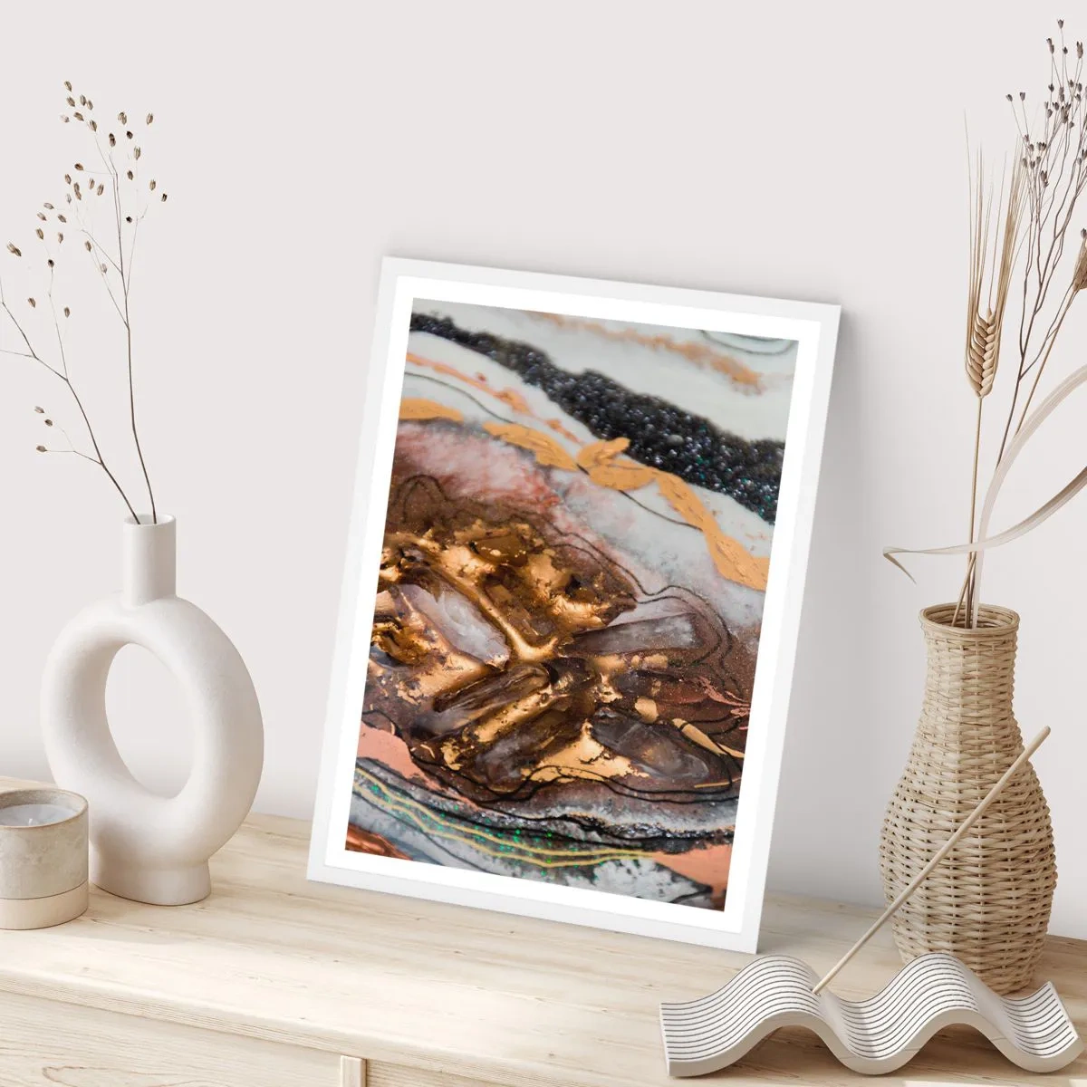 Affiche dans un cadre blanc - Poster - Élément de la terre - 70x100 cm