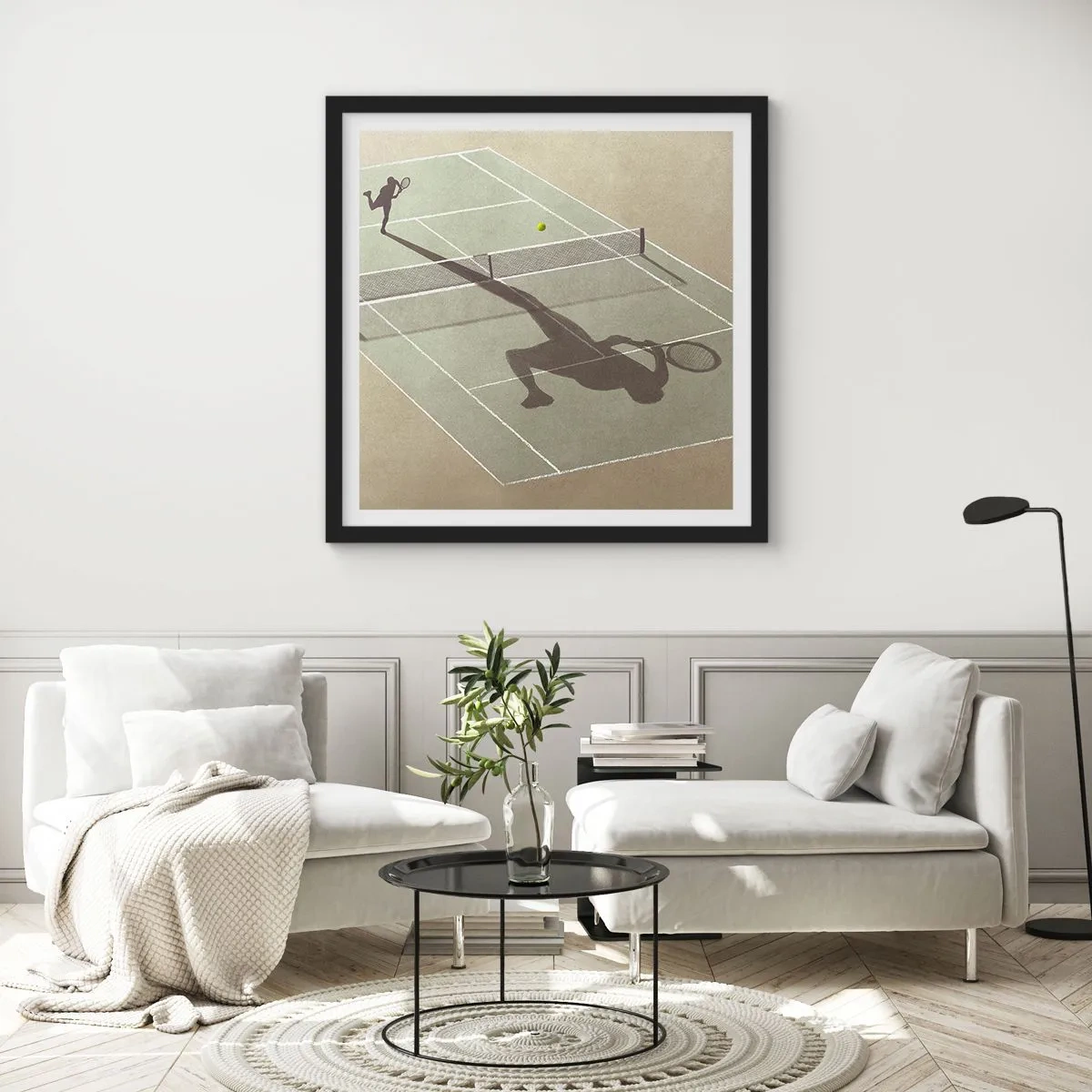 Affiche dans un cadre noir - Poster - Dépassement de soi - 40x40 cm