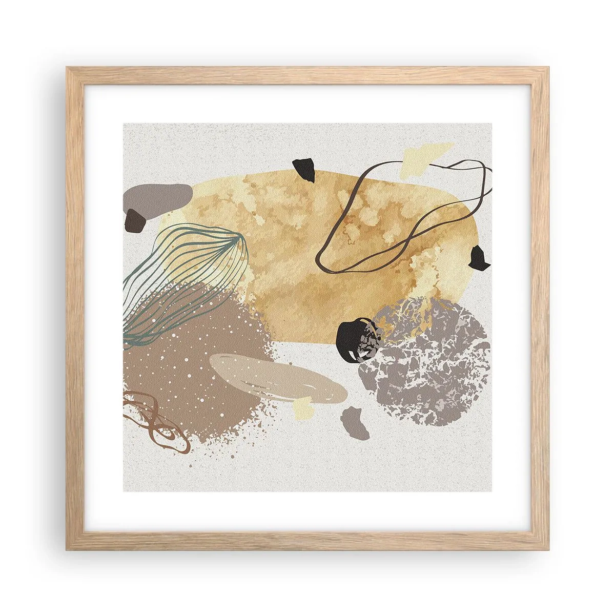 Affiche dans un chêne clair - Poster - Plumcologie appliquée - 40x40 cm