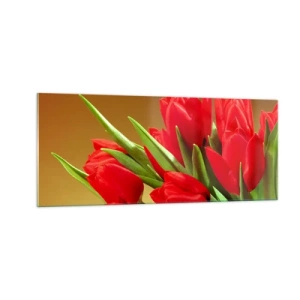 Impression sur verre - Image sur verre - Amas de joie printanière - 100x40 cm