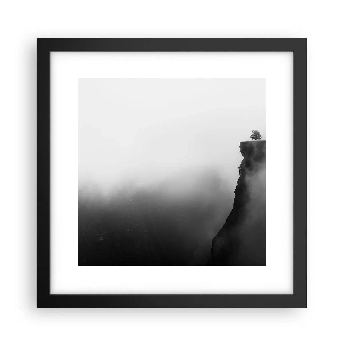 Affiche dans un cadre noir - Poster - Au bord du monde - 30x30 cm