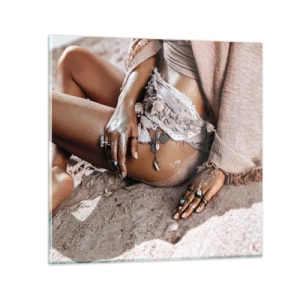 Impression sur verre - Image sur verre - Rejeté par la vague? - 70x70 cm