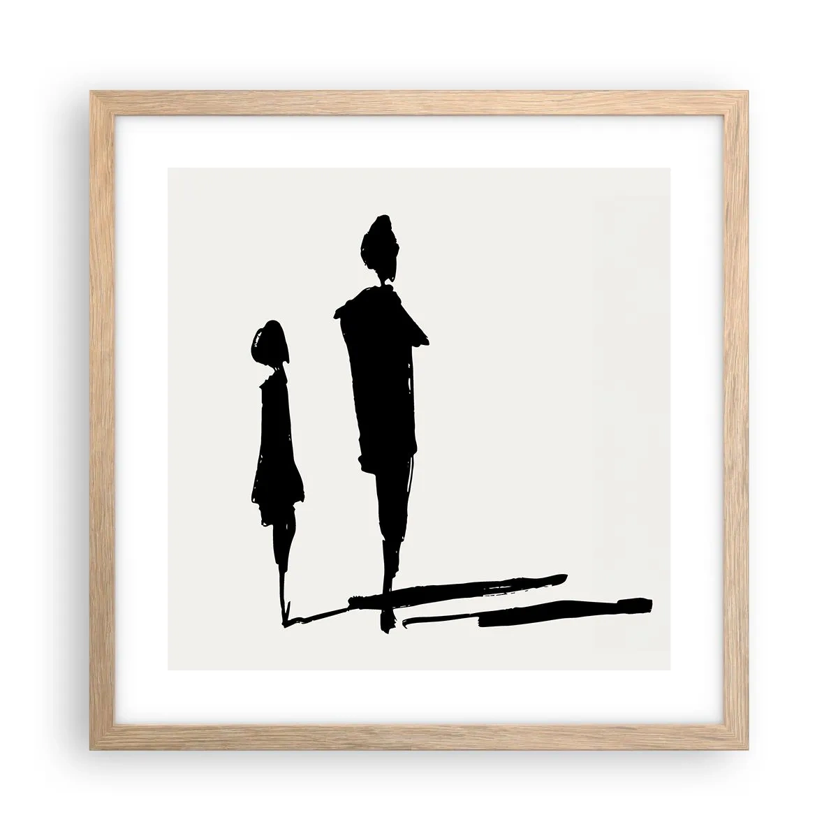 Affiche dans un chêne clair - Poster - Êtes-vous sûr qu'ils sont ensemble ? - 40x40 cm