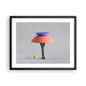 Affiche dans un cadre noir - Poster - Composition surréaliste - 50x40 cm