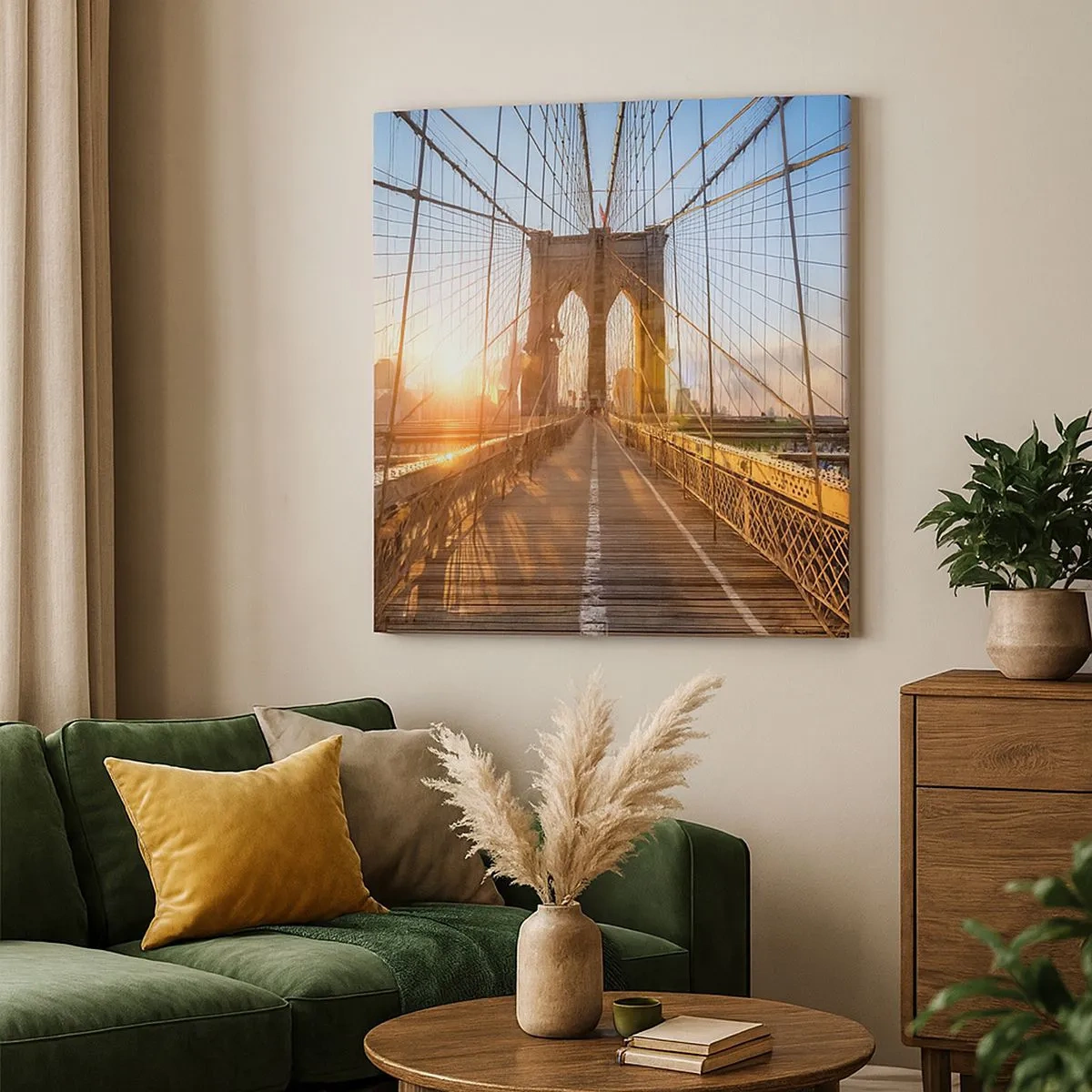 Impression sur toile - Image sur toile - Sur le pont d'or - 30x30 cm