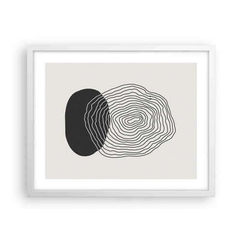 Affiche dans un cadre blanc - Poster - Durabilité et oscillation - 50x40 cm