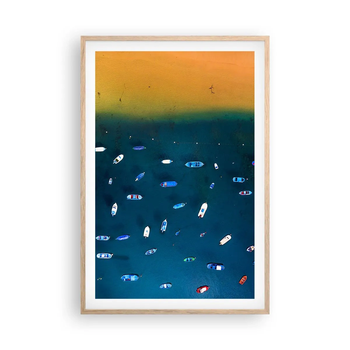 Affiche dans un chêne clair - Poster - Jeu de vacances - 61x91 cm