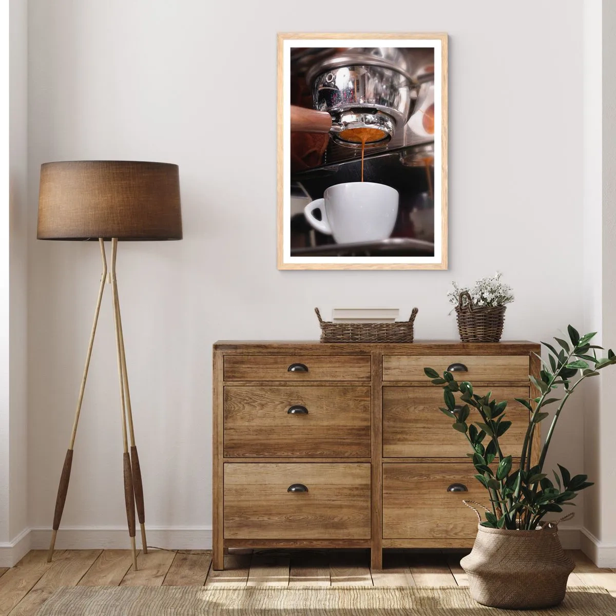 Affiche dans un chêne clair - Poster - Bon moment de la journée - 50x70 cm