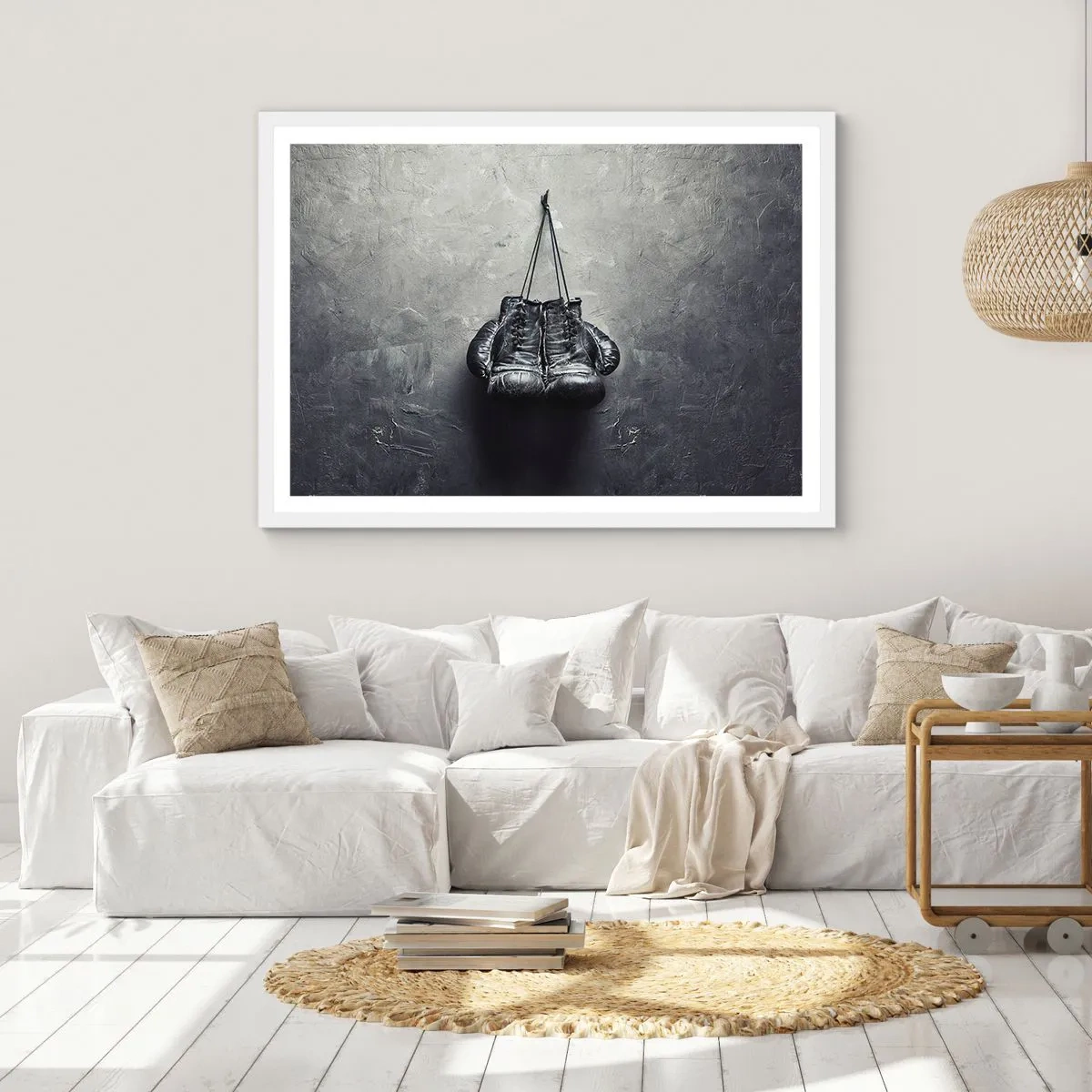 Affiche dans un cadre blanc - Poster - Un temps pour se battre et un temps pour la paix - 40x30 cm