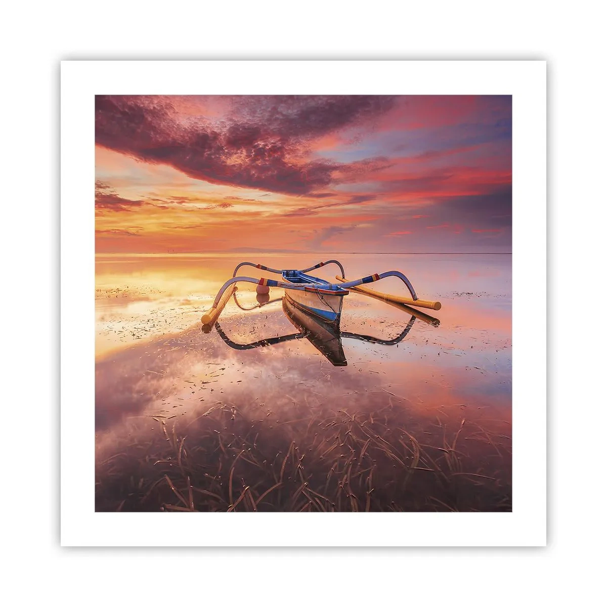 Affiche - Poster - Le calme d'une soirée tropicale - 50x50 cm