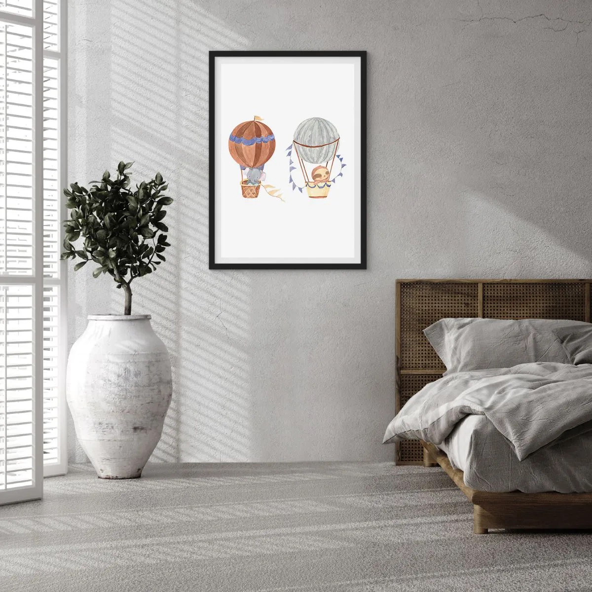 Affiche dans un cadre noir - Poster - Compagnons de voyage - 30x40 cm