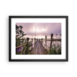 Affiche dans un cadre noir - Poster - Le silence et le calme d'Asie - 40x30 cm