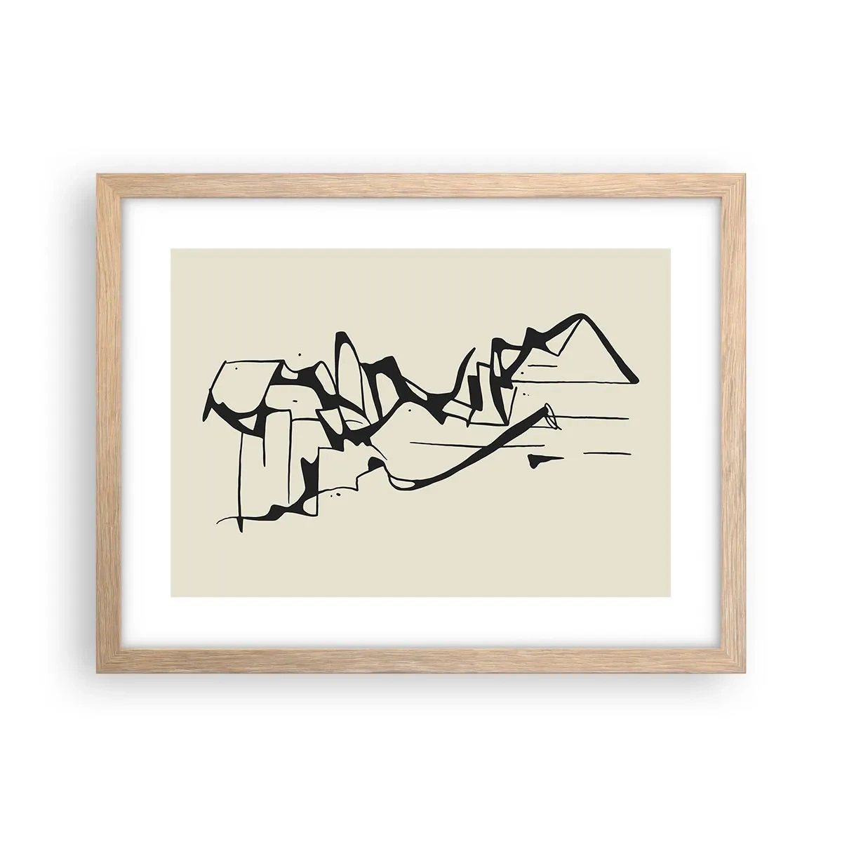 Affiche dans un chêne clair - Poster - Peut-être un paysage - 40x30 cm