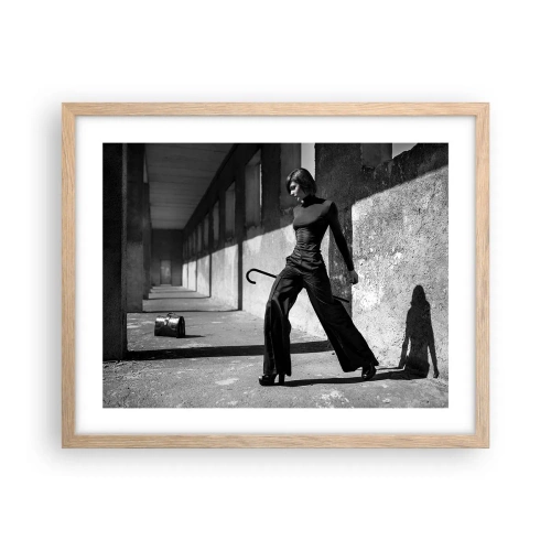 Affiche dans un chêne clair - Poster - Élégance urbaine - 50x40 cm