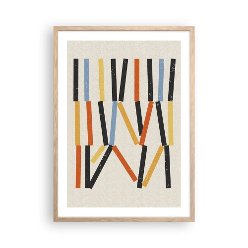 Affiche dans un chêne clair - Poster - Composition de niveaux - 50x70 cm