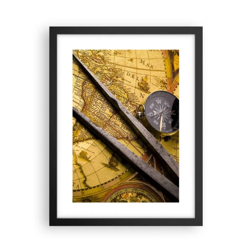 Affiche dans un cadre noir - Poster - Où sont ces trésors? - 30x40 cm