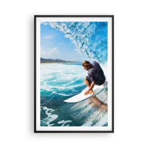 Affiche dans un cadre noir - Poster - Danse avec les vagues - 61x91 cm