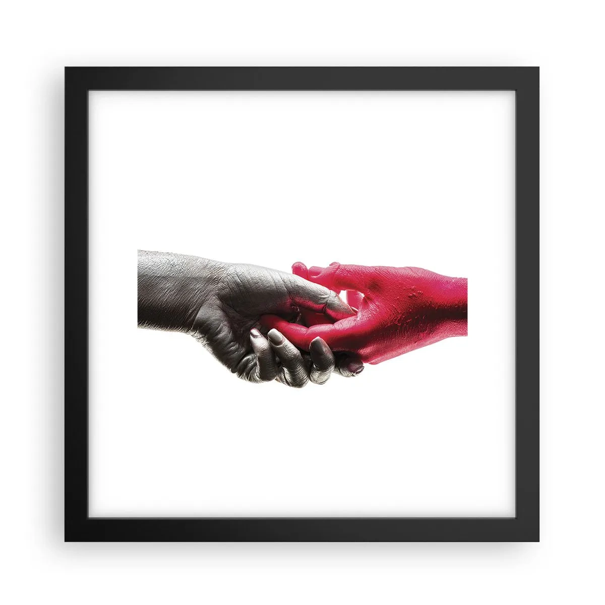 Affiche dans un cadre noir - Poster - Ensemble, bien que différents - 30x30 cm