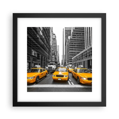 Affiche dans un cadre noir - Poster - C'est nous qui colorons la ville - 30x30 cm