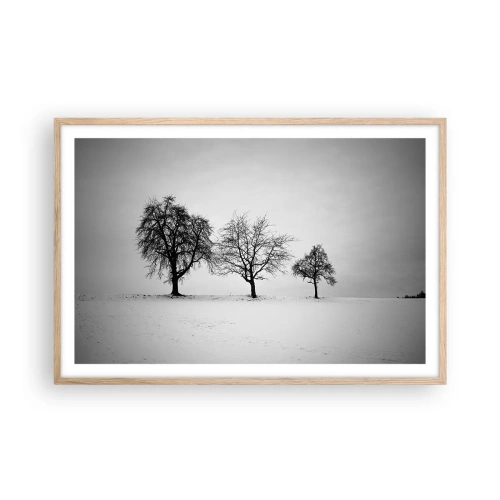 Affiche dans un chêne clair - Poster - A quoi rêvent-ils? - 91x61 cm