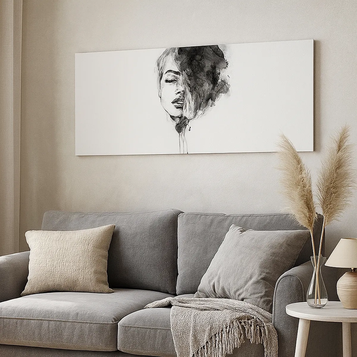 Impression sur toile - Image sur toile - De quoi rêve la fille - 30x30 cm