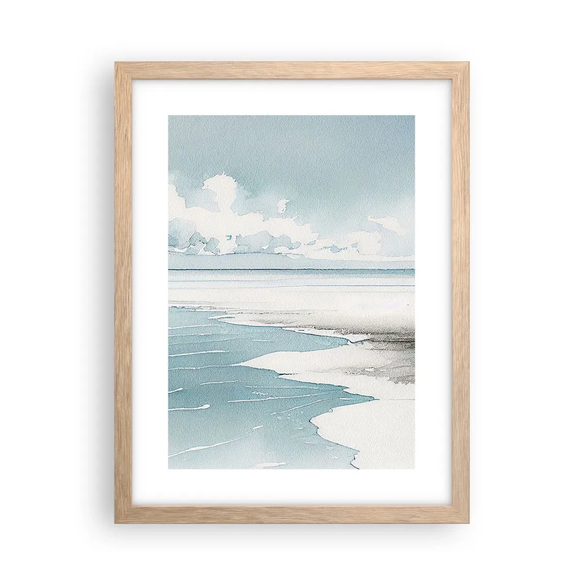 Affiche dans un chêne clair - Poster - Marée douce - 30x40 cm