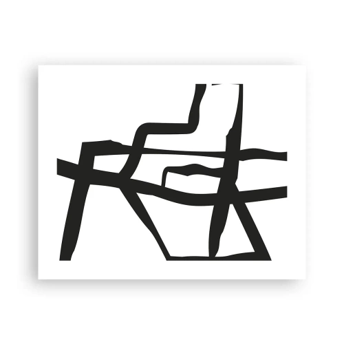 Affiche - Poster - Conception noir et blanc - 50x40 cm