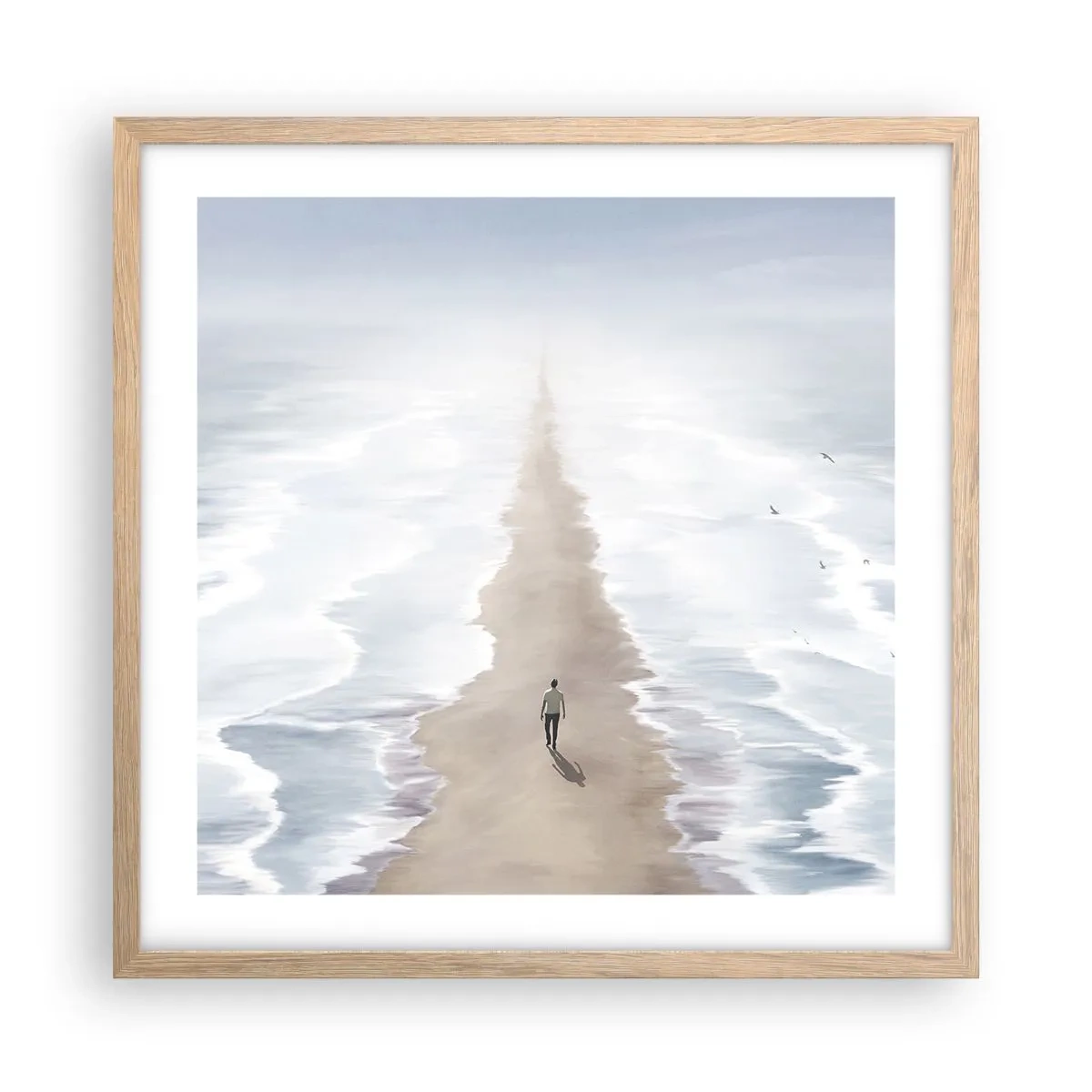 Affiche dans un chêne clair - Poster - Un brillant avenir - 50x50 cm