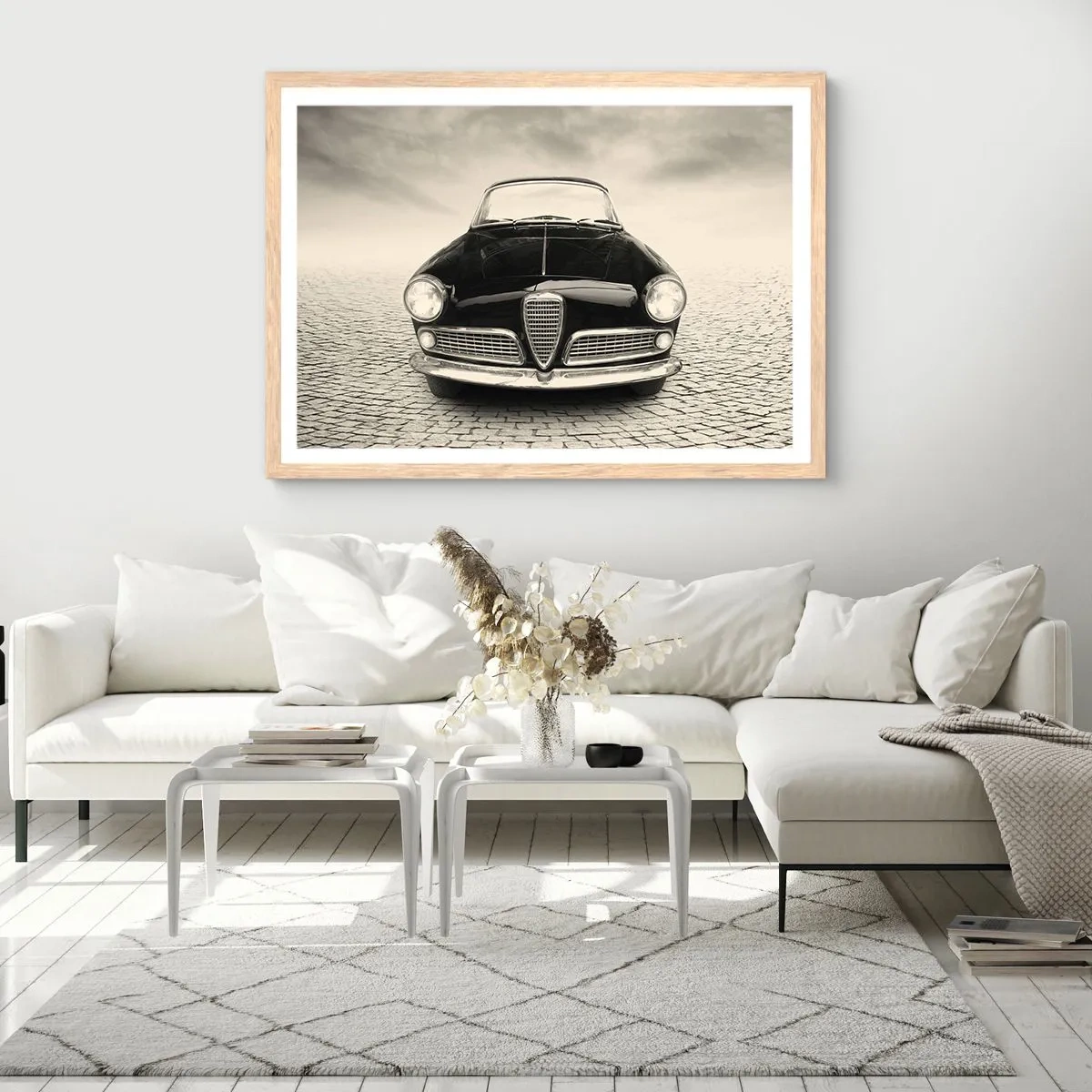 Affiche dans un chêne clair - Poster - Et alors! Tu ne m'aime pas? - 100x70 cm