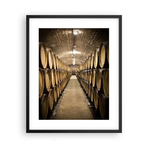 Affiche dans un cadre noir - Poster - Dans un sous-sol en brique - 40x50 cm