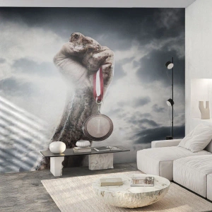 Papier peint sur mesure Standard Eco - Per aspera ad astra - sport, Médaille sportive, 3D