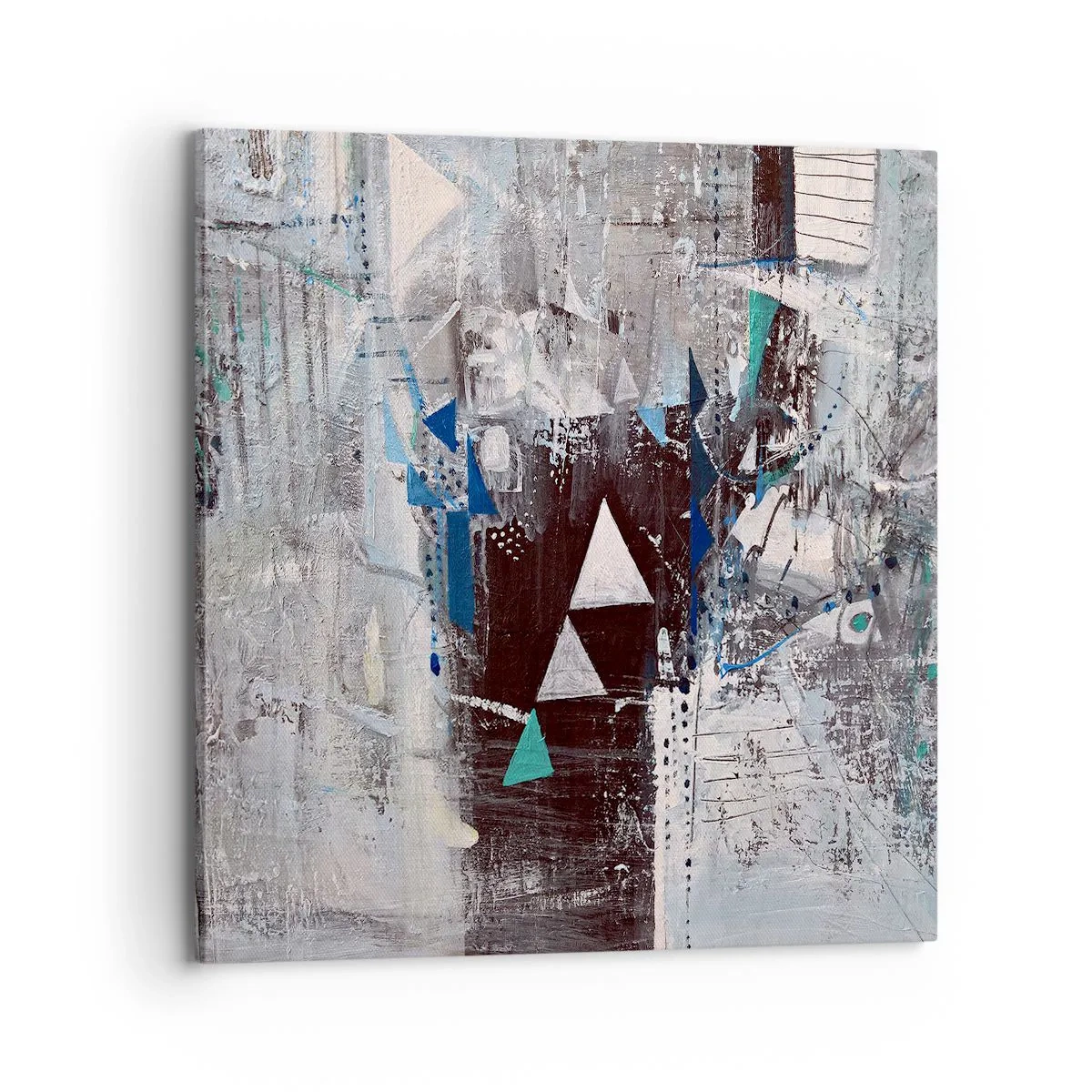 Impression sur toile - Image sur toile - Ordre prioritaire des triangles - 70x70 cm