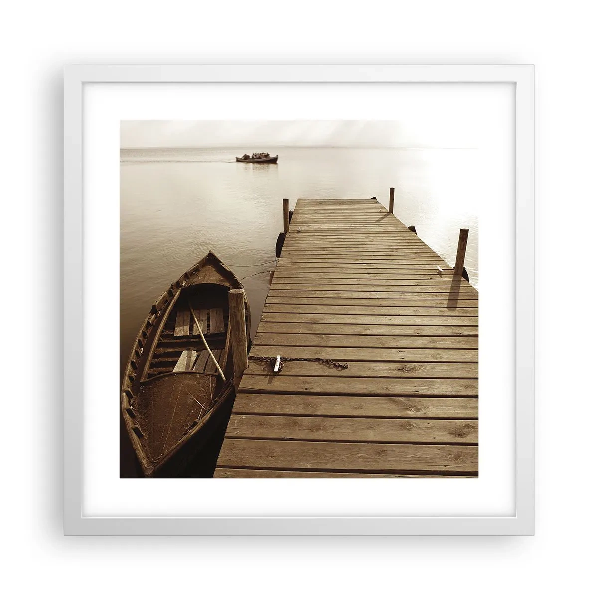 Affiche dans un cadre blanc - Poster - Le grand silence - 40x40 cm
