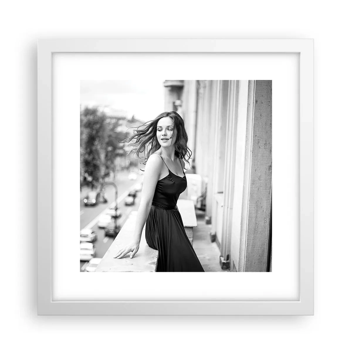 Affiche dans un cadre blanc - Poster - Certainement un Parisien - 30x30 cm