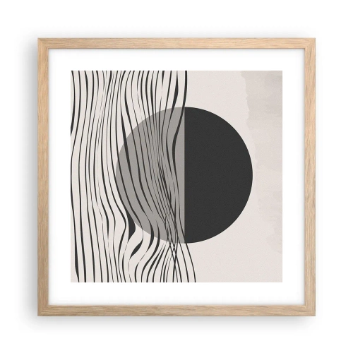 Affiche dans un chêne clair - Poster - Demi composition - 40x40 cm