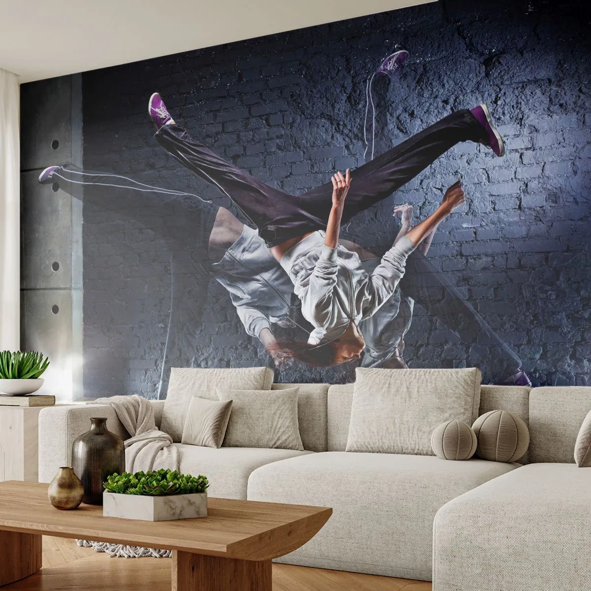 Papier Peint Photo Premium Sand - Étoile de la rue - Danse, Personnes, Danseur - 400x280 cm