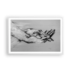 Affiche dans un cadre blanc - Poster - Début... - 91x61 cm