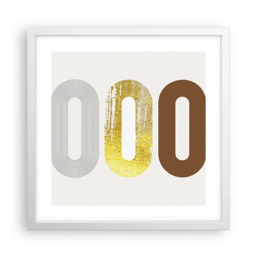 Affiche dans un cadre blanc - Poster - Ooo! - 40x40 cm